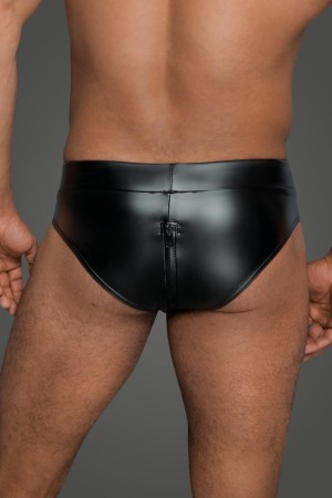 Shorts with continuous zipper H065 by Noir Handmade MissBehaved Collection
