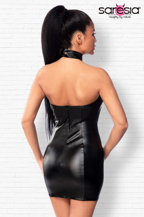 black Wetlook Dress 18311 - S