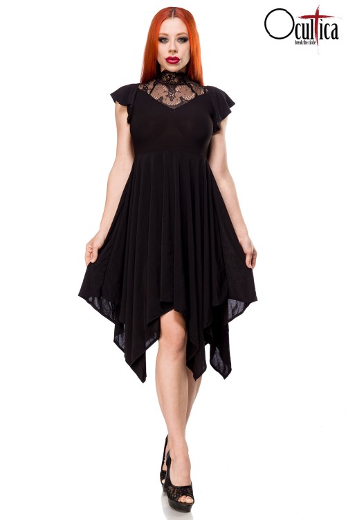 Kleid mit Spitzeneinsatz 93000 - L