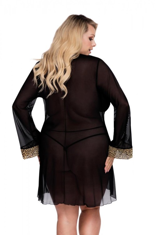 black Robe with leoprint AA052967 - XL/2XL