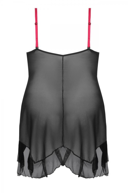 black/pink chemise AA051980 - 3XL/4XL