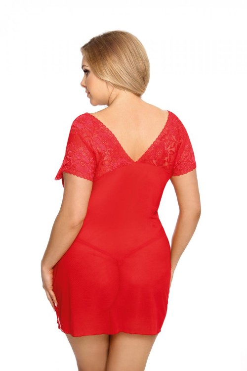 rotes Chemise AA051992 - 3XL/4XL