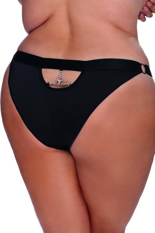 schwarzer Knickers mit Spitze AA053643 - 3XL/4XL