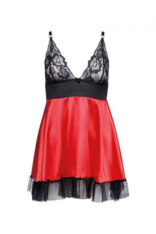 black/red chemise AA052280 - S/M