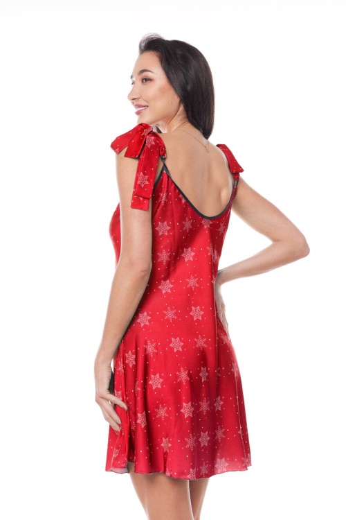 red Christmas dress with reindeer - 2XL/3XL