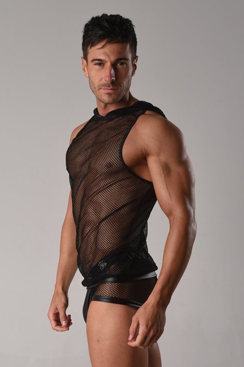Herren Kapuzen-Netz-Shirt 054992 - 2XL