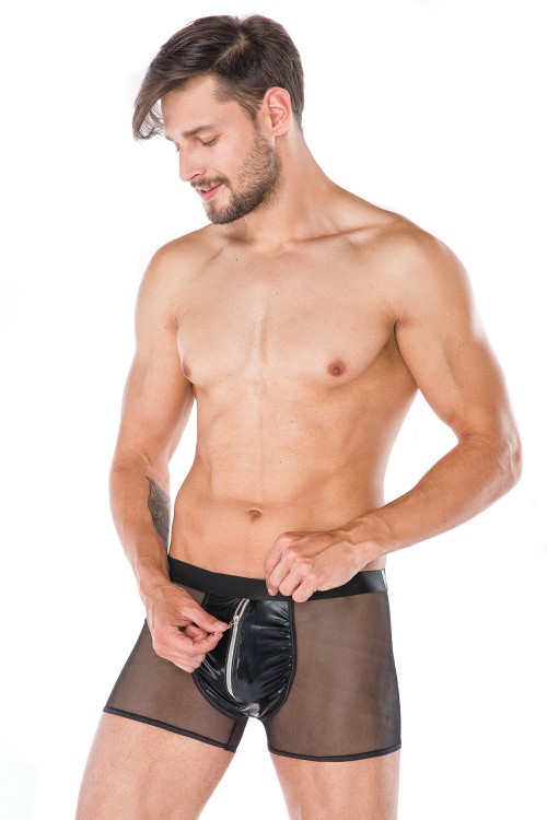 schwarze Boxershorts MC/9060 L/XL