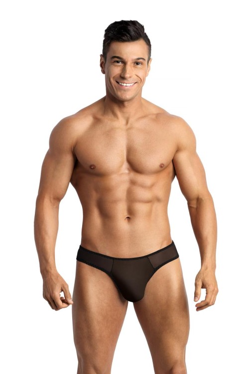 Men String 052803 black - 2XL