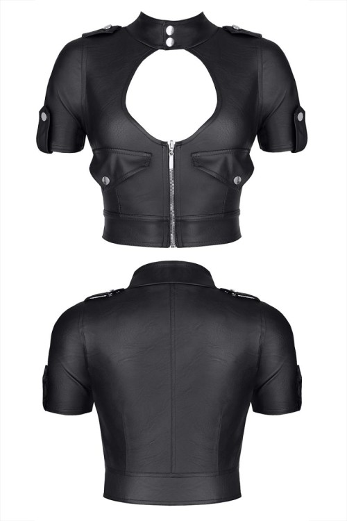 schwarzes Damen-Top BREnrica001 - XXL