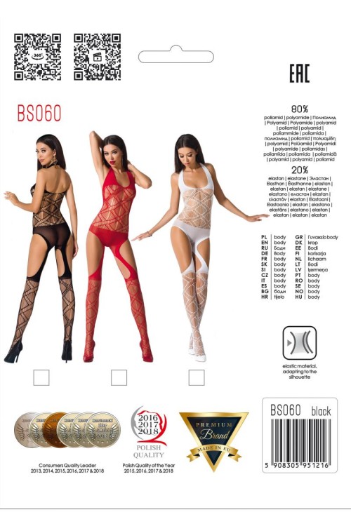 white Bodystocking BS060 by Passion
