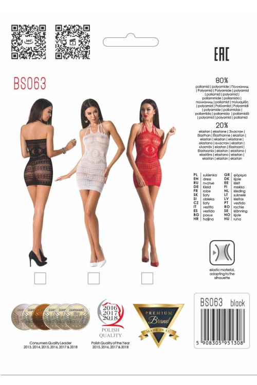 red Minidress BS063 by black Minidress BS063 by Passion Erotic Line