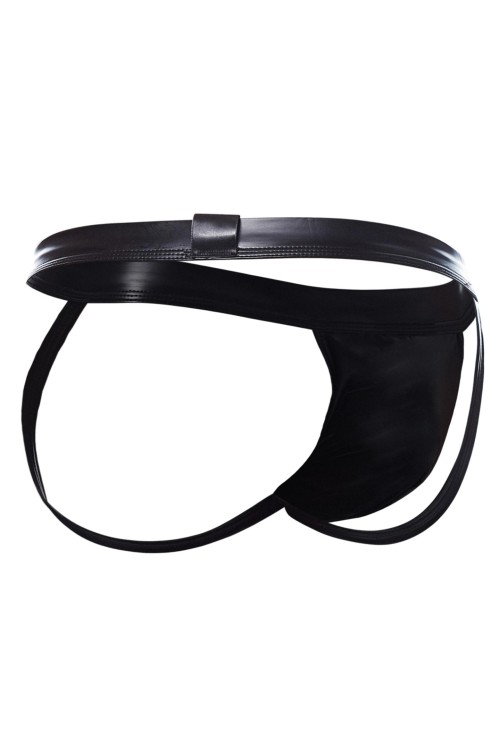schwarzer Wetlook Jockstrap BL4CK05 - XL