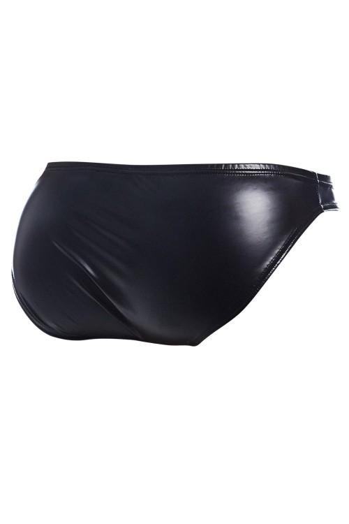 schwarzer Wetlook Slip BL4CK04 - L