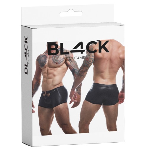 black wetlook mini pants BL4CK03 - M