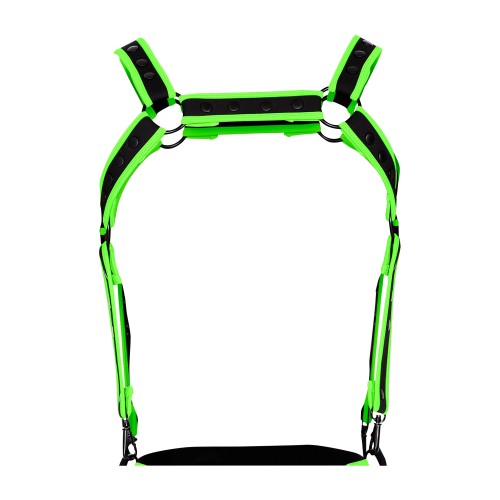 black/green chest harness  - OS