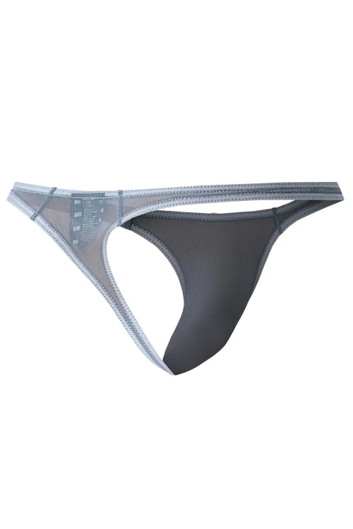 grey Mesh Brazilian Thong C4MSPX06 - S