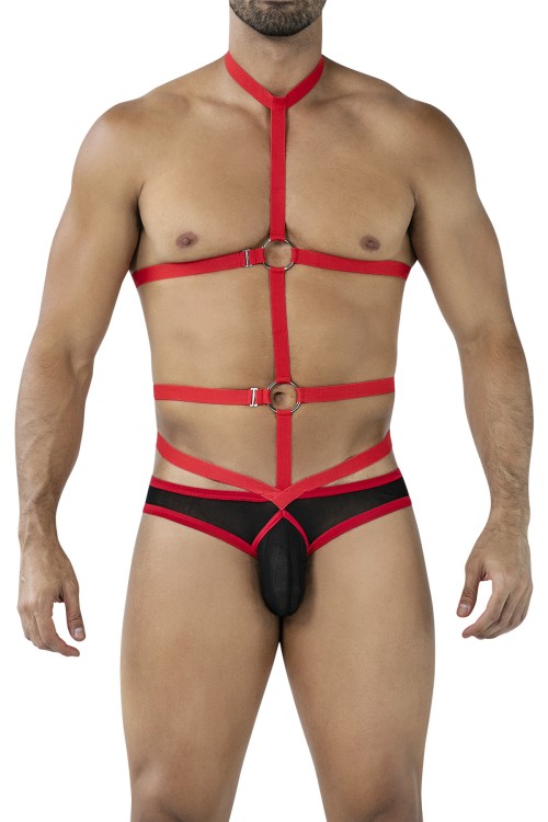 schwarz/roter Body-Harness RAV114 - S