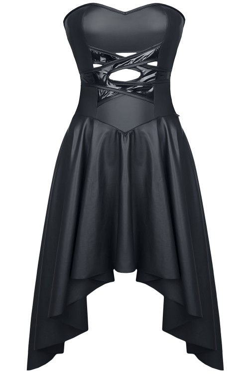 schwarzes Kleid DE438 - XXL von Demoniq