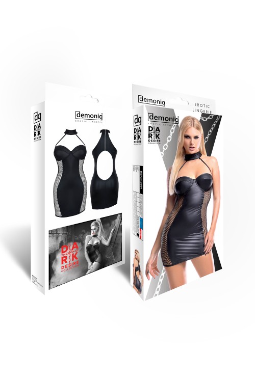 schwarzes Minikleid DDFeme001 - XXL