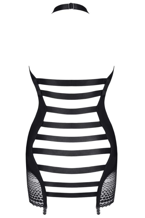 schwarzes Straps-Kleid LXPriscila001 - XXL