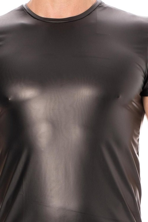 schwarze Wetlook T-Shirt 2008-81 - XL