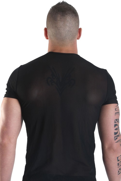 black T-Shirt Open Heart XL by Look Me