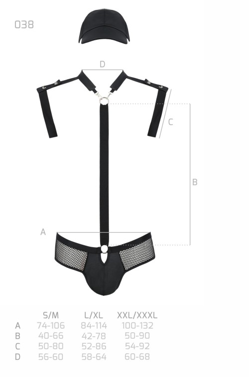 black Harness Set 038 - 2XL/3XL