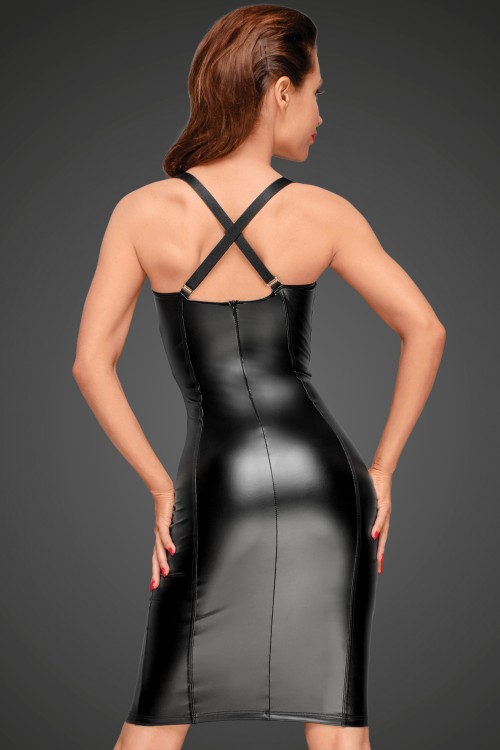 black Powerwetlook dress F180 - XL