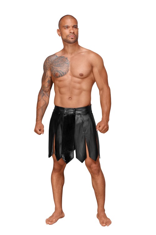 Eco leather men's gladiator skirt H053 - 3XL