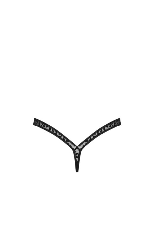 P011 Leopard flock thong - M