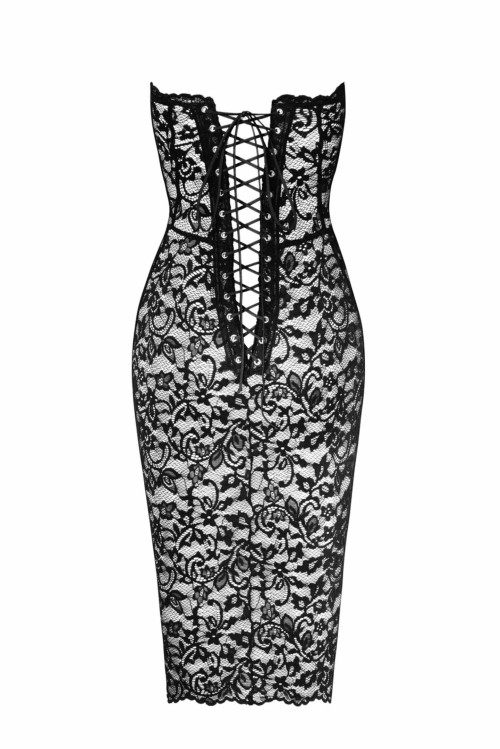 F301 Catalyst lace up midi dress - L