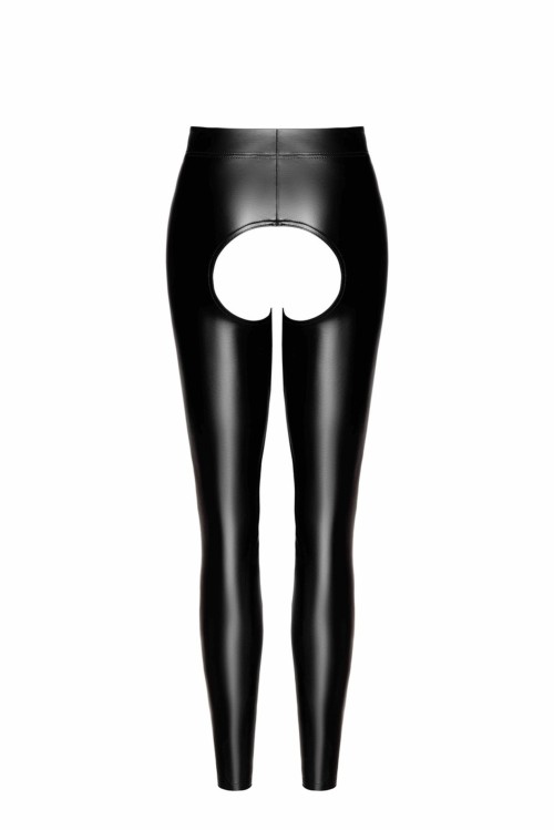 F304 Taboo wetlook leggings with open crotch and bum - 2XL