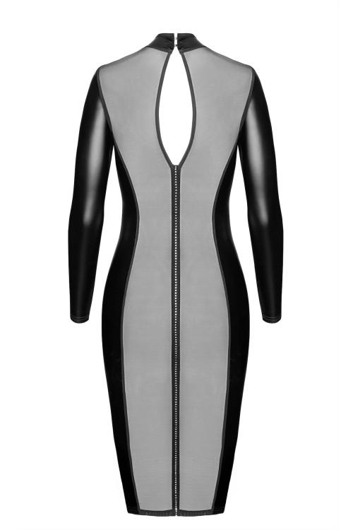 F371 Luxuria Crystal Sheer Midikleid - XS