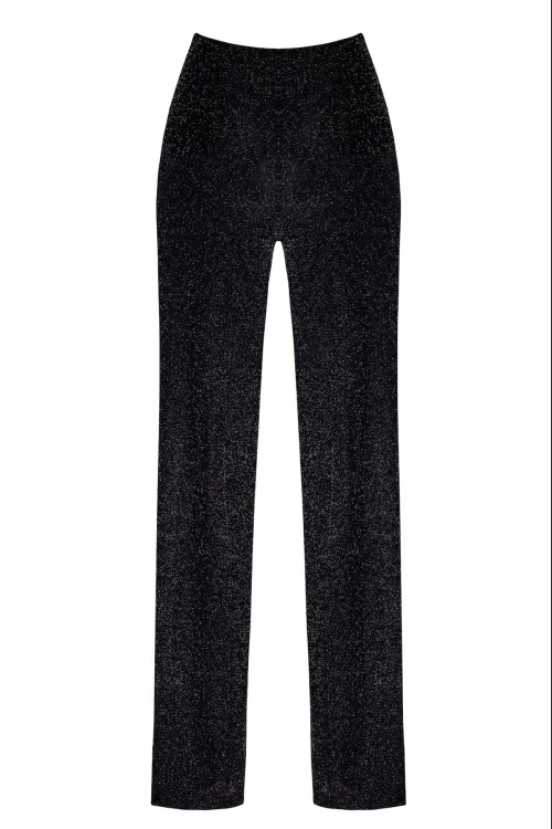 F374 Onyx Sheer Palazzo Hose - XS
