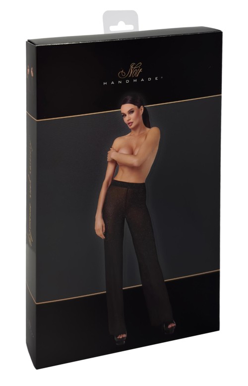 F374 Onyx Sheer Palazzo Hose - XS