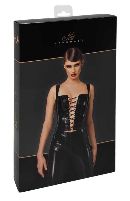 F379 Dominae Lack Corset Top - XS