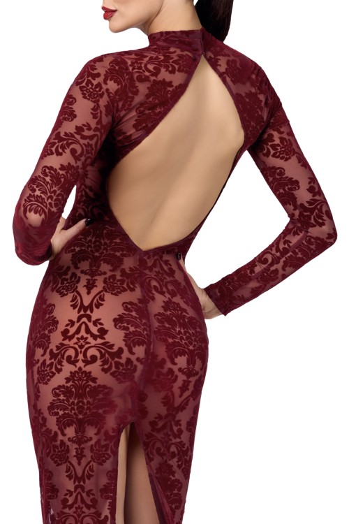 F383 Kink Royal gown/long dress red - XS