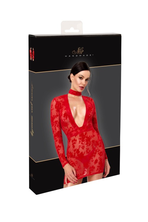 F415 Lovebite Plunging V Mini Dress - XS