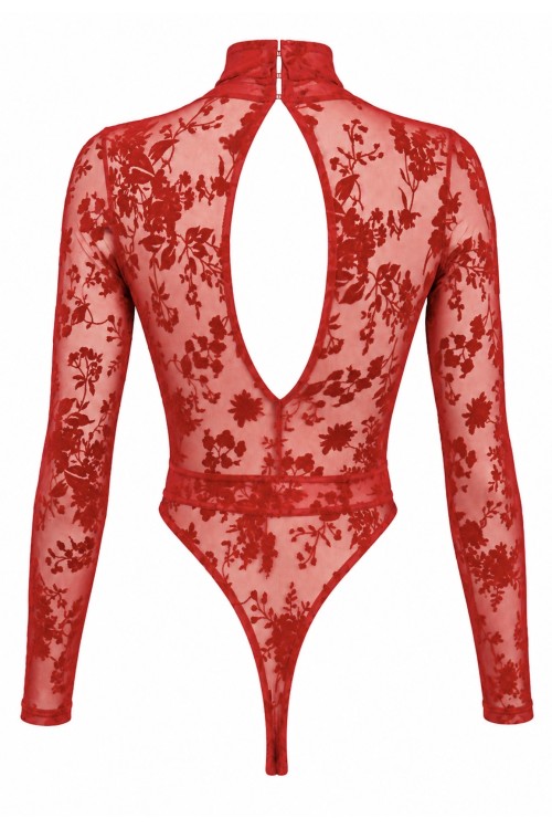 F416 Lovebite Plunging V Bodysuit - XS
