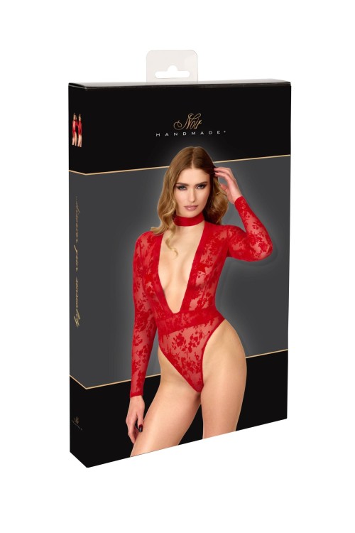 F416 Lovebite Plunging V Bodysuit - XS