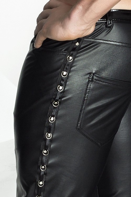black long trousers H039 L by Noir Handmade