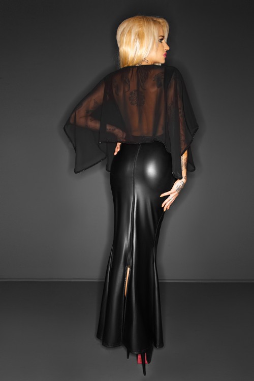 black long dress F108 6XL by Noir Handmade