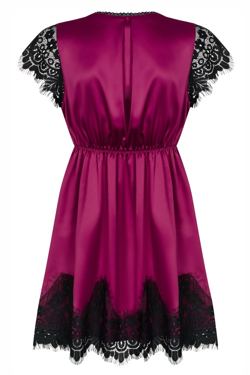 861-PEI-5 Peignoir magenta - L/XL