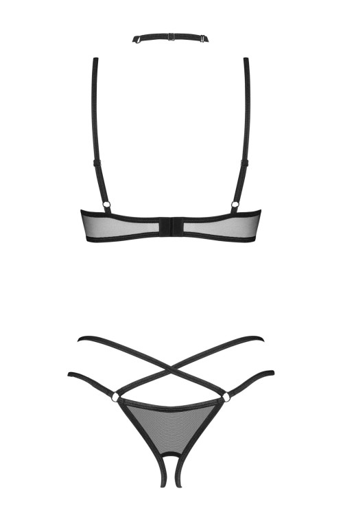 3-teilges ouvert Set Donarella schwarz - XL/2XL