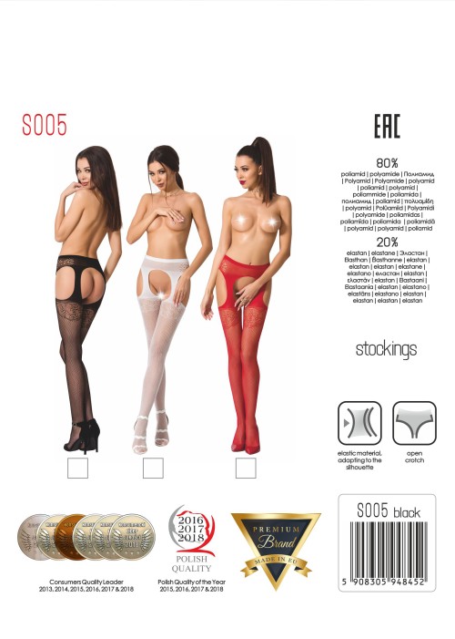 open tights S005 black by Passion Erotic Line