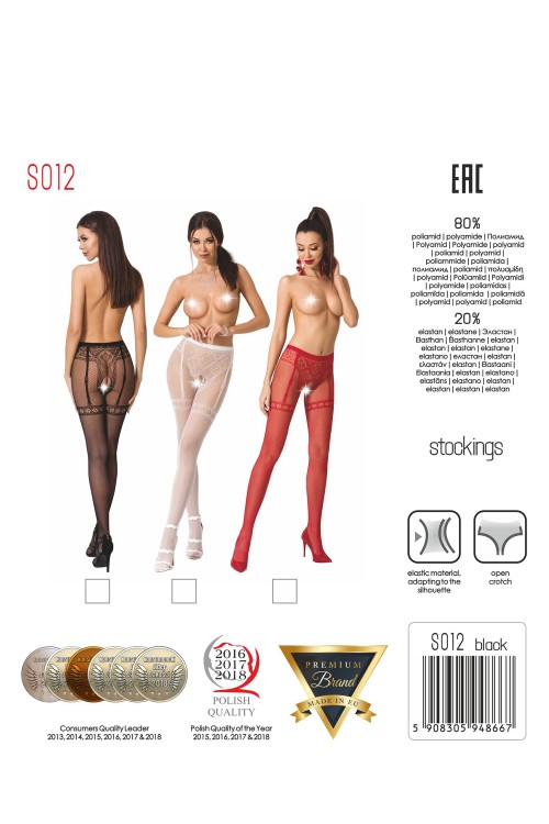 open tights S012 white by Passion Erotic Line