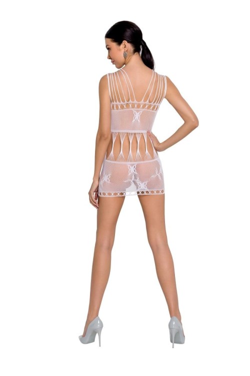 white mesh mini dress BS090 - S/L