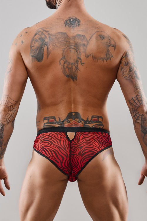 mesh brief REAmdres001 black/red - S