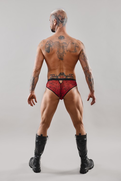 mesh brief REAmdres001 black/red - XL