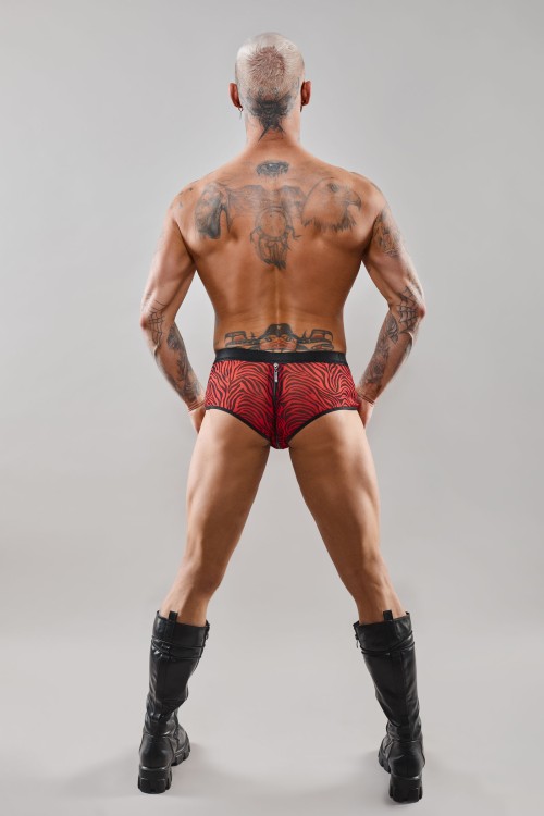 mesh brief REFranco001 black/red - M